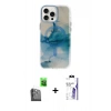 MARSİLYAN™- iPhone 16 Pro Max Kılıf Ufuk Doku Prime - Siyah Bilvis 3X AR HD Cam Ekran Koruyucu + Raze Metal Kamera Lens - SH