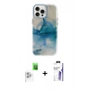 MARSİLYAN™- iPhone 16 Pro Max Kılıf Ufuk Doku Prime - Siyah Bilvis 3X AR HD Cam Ekran Koruyucu + Raze Metal Kamera Lens - BZ