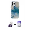 MARSİLYAN™- iPhone 16 Pro Max Kılıf Ufuk Doku Prime - Siyah Bilvis 5in1 3D Magic Cam Ekran Koruyucu + Bilvis Titan Kamera Lens - SH