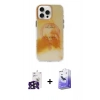 MARSİLYAN™- iPhone 16 Pro Max Kılıf Ufuk Doku Prime - Siyah Bilvis 5in1 5D Magic Hayalet Cam Ekran Koruyucu + Bilvis Titan Kamera Lens - SH