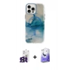 MARSİLYAN™- iPhone 16 Pro Max Kılıf Ufuk Doku Prime - Siyah Bilvis 5in1 5D Magic Hayalet Cam Ekran Koruyucu + Bilvis Titan Kamera Lens - SH