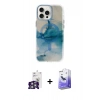 MARSİLYAN™- iPhone 16 Pro Max Kılıf Ufuk Doku Prime - Siyah Bilvis 5in1 5D Magic Hayalet Cam Ekran Koruyucu + Bilvis Titan Kamera Lens - GS