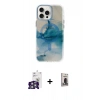 MARSİLYAN™- iPhone 16 Pro Max Kılıf Ufuk Doku Prime - Siyah Bilvis Hayalet Cam Ekran Koruyucu + Bilvis Titan Kamera Lens - GS