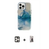 MARSİLYAN™- iPhone 16 Pro Max Kılıf Ufuk Doku Prime - Siyah Bilvis Hayalet Cam Ekran Koruyucu + PVD Metal Kamera Lens - GD