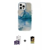 MARSİLYAN™- iPhone 16 Pro Max Kılıf Ufuk Doku Prime - Siyah Buffer Cam Ekran Koruyucu + Bilvis Titan Kamera Lens - GS