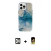 MARSİLYAN™- iPhone 16 Pro Max Kılıf Ufuk Doku Prime - Siyah Buffer Cam Ekran Koruyucu + PVD Metal Kamera Lens - GS