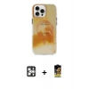 MARSİLYAN™- iPhone 16 Pro Max Kılıf Ufuk Doku Prime - Siyah Buffer Cam Ekran Koruyucu + PVD Metal Kamera Lens - GS