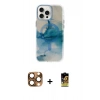 MARSİLYAN™- iPhone 16 Pro Max Kılıf Ufuk Doku Prime - Siyah Buffer Cam Ekran Koruyucu + Pers Alüminyum Kamera Lens - CLTM