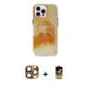 MARSİLYAN™- iPhone 16 Pro Max Kılıf Ufuk Doku Prime - Siyah Buffer Cam Ekran Koruyucu + Pers Alüminyum Kamera Lens - CLTM