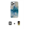MARSİLYAN™- iPhone 16 Pro Max Kılıf Ufuk Doku Prime - Siyah Buffer Cam Ekran Koruyucu + PVD Metal Kamera Lens - SH