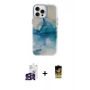 MARSİLYAN™- iPhone 16 Pro Max Kılıf Ufuk Doku Prime - Siyah Buffer Cam Ekran Koruyucu + Bilvis Titan Kamera Lens - SH