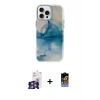 MARSİLYAN™- iPhone 16 Pro Max Kılıf Ufuk Doku Prime - Siyah Buffer Hayalet Cam Ekran Koruyucu + Bilvis Titan Kamera Lens - GS