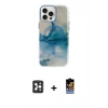 MARSİLYAN™- iPhone 16 Pro Max Kılıf Ufuk Doku Prime - Siyah Buffer Hayalet Cam Ekran Koruyucu + PVD Metal Kamera Lens - SH