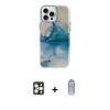 MARSİLYAN™- iPhone 16 Pro Max Kılıf Ufuk Doku Prime - Siyah Joko Magic 5D Cam + PVD Metal Kamera Lens - GD