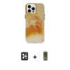 MARSİLYAN™- iPhone 16 Pro Max Kılıf Ufuk Doku Prime - Siyah Joko Magic 5D Hayalet Cam + PVD Metal Kamera Lens - SH
