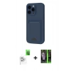 MARSİLYAN™- iPhone 16 Pro Max Kılıf Vadi Çizgi Prime - Şeffaf 360 Full Body Arka Koruyucu + Beyaz Raze Metal Kamera Lens