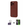 MARSİLYAN™- iPhone 16 Pro Max Kılıf Vadi Çizgi Prime - Şeffaf 360 Full Body Arka Koruyucu + Bilvis Titan Kamera Lens - GS