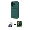 MARSİLYAN™- iPhone 16 Pro Max Kılıf Vadi Çizgi Prime - Şeffaf 360 Full Body Arka Koruyucu + Bilvis Titan Kamera Lens - GS