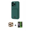 MARSİLYAN™- iPhone 16 Pro Max Kılıf Vadi Çizgi Prime - Şeffaf 360 Full Body Arka Koruyucu + Pers Alüminyum Kamera Lens - CLTM