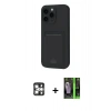 MARSİLYAN™- iPhone 16 Pro Max Kılıf Vadi Çizgi Prime - Şeffaf 360 Full Body Arka Koruyucu + Gümüş PVD Metal Kamera Lens