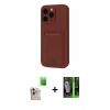 MARSİLYAN™- iPhone 16 Pro Max Kılıf Vadi Çizgi Prime - Şeffaf 360 Full Body Arka Koruyucu + Raze Metal Kamera Lens - NLGY