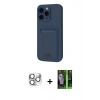 MARSİLYAN™- iPhone 16 Pro Max Kılıf Vadi Çizgi Prime - Şeffaf 360 Full Body Arka Koruyucu + Pers Alüminyum Kamera Lens - GS