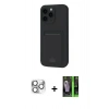 MARSİLYAN™- iPhone 16 Pro Max Kılıf Vadi Çizgi Prime - Şeffaf 360 Full Body Arka Koruyucu + Pers Alüminyum Kamera Lens - GS