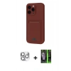 MARSİLYAN™- iPhone 16 Pro Max Kılıf Vadi Çizgi Prime - Şeffaf 360 Full Body Arka Koruyucu + Pers Alüminyum Kamera Lens - GS