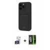 MARSİLYAN™- iPhone 16 Pro Max Kılıf Vadi Çizgi Prime - Şeffaf 360 Full Body Arka Koruyucu + Titanyum Gri Bilvis Titan Kamera Lens