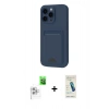 MARSİLYAN™- iPhone 16 Pro Max Kılıf Vadi Çizgi Prime - Şeffaf Pasifik Cam Ekran Koruyucu + Raze Metal Kamera Lens - BZ