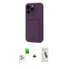 MARSİLYAN™- iPhone 16 Pro Max Kılıf Vadi Çizgi Prime - Şeffaf Pasifik Cam Ekran Koruyucu + Raze Metal Kamera Lens - BZ