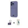 MARSİLYAN™- iPhone 16 Pro Max Kılıf Vadi Çizgi Prime - Şeffaf Pasifik Cam Ekran Koruyucu + Bilvis Titan Kamera Lens - GS