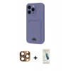 MARSİLYAN™- iPhone 16 Pro Max Kılıf Vadi Çizgi Prime - Şeffaf Pasifik Cam Ekran Koruyucu + Çöl Titanyum Pers Alüminyum Kamera Lens