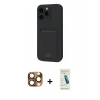 MARSİLYAN™- iPhone 16 Pro Max Kılıf Vadi Çizgi Prime - Şeffaf Pasifik Cam Ekran Koruyucu + Çöl Titanyum Pers Alüminyum Kamera Lens