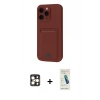 MARSİLYAN™- iPhone 16 Pro Max Kılıf Vadi Çizgi Prime - Şeffaf Pasifik Cam Ekran Koruyucu + PVD Metal Kamera Lens - GD
