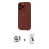 MARSİLYAN™- iPhone 16 Pro Max Kılıf Vadi Çizgi Prime - Şeffaf Pasifik Cam Ekran Koruyucu + Pers Alüminyum Kamera Lens - GI