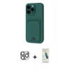 MARSİLYAN™- iPhone 16 Pro Max Kılıf Vadi Çizgi Prime - Şeffaf Pasifik Cam Ekran Koruyucu + Pers Alüminyum Kamera Lens - GI