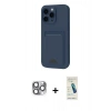 MARSİLYAN™- iPhone 16 Pro Max Kılıf Vadi Çizgi Prime - Şeffaf Pasifik Cam Ekran Koruyucu + Pers Alüminyum Kamera Lens - GI