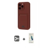 MARSİLYAN™- iPhone 16 Pro Max Kılıf Vadi Çizgi Prime - Şeffaf Pasifik Cam Ekran Koruyucu + PVD Metal Kamera Lens - GS