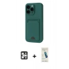 MARSİLYAN™- iPhone 16 Pro Max Kılıf Vadi Çizgi Prime - Şeffaf Pasifik Cam Ekran Koruyucu + PVD Metal Kamera Lens - GS