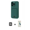 MARSİLYAN™- iPhone 16 Pro Max Kılıf Vadi Çizgi Prime - Şeffaf Pasifik Cam Ekran Koruyucu + PVD Metal Kamera Lens - SH
