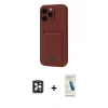 MARSİLYAN™- iPhone 16 Pro Max Kılıf Vadi Çizgi Prime - Şeffaf Pasifik Cam Ekran Koruyucu + PVD Metal Kamera Lens - SH