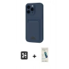 MARSİLYAN™- iPhone 16 Pro Max Kılıf Vadi Çizgi Prime - Şeffaf Pasifik Cam Ekran Koruyucu + PVD Metal Kamera Lens - SH