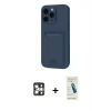 MARSİLYAN™- iPhone 16 Pro Max Kılıf Vadi Çizgi Prime - Şeffaf Pasifik Cam Ekran Koruyucu + PVD Metal Kamera Lens - GS
