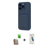 MARSİLYAN™- iPhone 16 Pro Max Kılıf Vadi Çizgi Prime - Şeffaf Pasifik Cam Ekran Koruyucu + Raze Metal Kamera Lens - CLTM