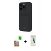 MARSİLYAN™- iPhone 16 Pro Max Kılıf Vadi Çizgi Prime - Şeffaf Pasifik Cam Ekran Koruyucu + Raze Metal Kamera Lens - CLTM