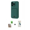 MARSİLYAN™- iPhone 16 Pro Max Kılıf Vadi Çizgi Prime - Şeffaf Pasifik Cam Ekran Koruyucu + Raze Metal Kamera Lens - CLTM