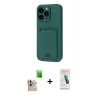 MARSİLYAN™- iPhone 16 Pro Max Kılıf Vadi Çizgi Prime - Şeffaf Pasifik Cam Ekran Koruyucu + Raze Metal Kamera Lens - NLGY