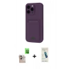 MARSİLYAN™- iPhone 16 Pro Max Kılıf Vadi Çizgi Prime - Şeffaf Pasifik Cam Ekran Koruyucu + Raze Metal Kamera Lens - NLGY