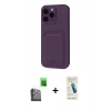 MARSİLYAN™- iPhone 16 Pro Max Kılıf Vadi Çizgi Prime - Şeffaf Pasifik Cam Ekran Koruyucu + Raze Metal Kamera Lens - SH